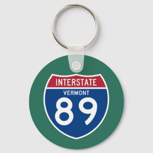 Vermont VT I-89 Interstate Highway Shield - Keychain