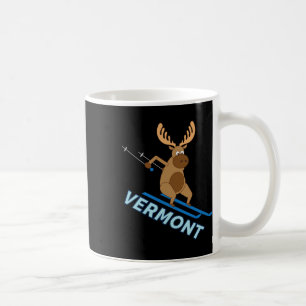 Vermont Vt Skiing Moose Winter Shirt  Coffee Mug
