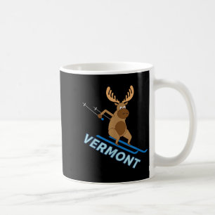 Vermont _ Vt Skiing Moose Winter Shirt  Coffee Mug