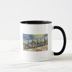 Vermont (Winter Scene) - Large Letter Scenes Mug