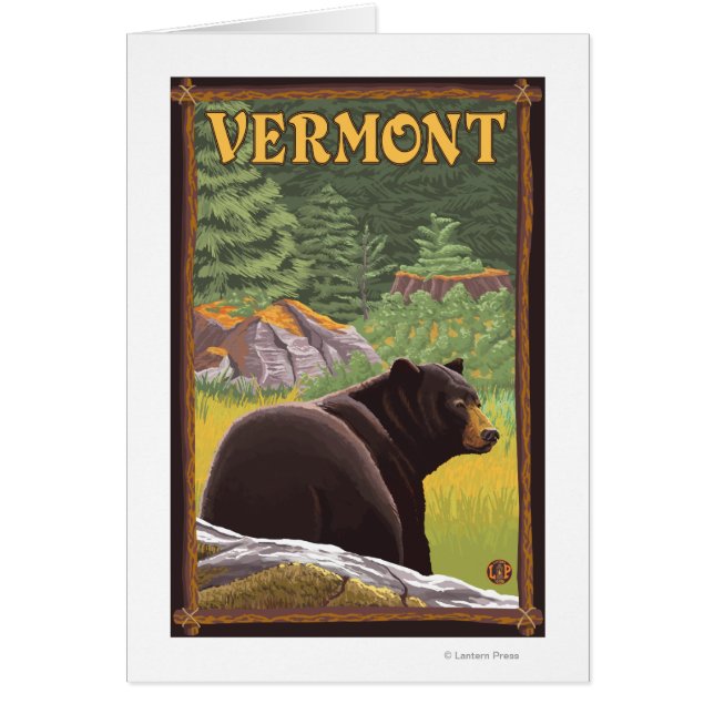 VermontBlack Bear in Forest (Front)