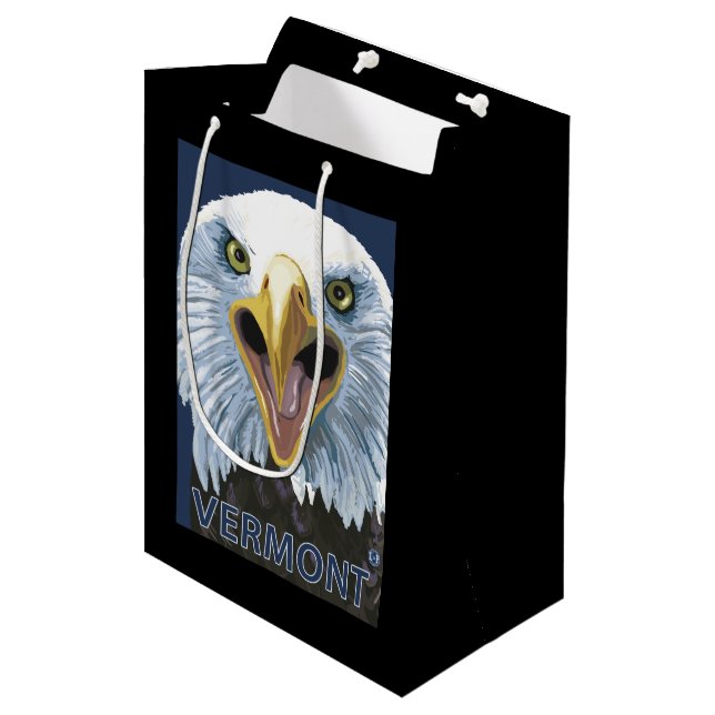 VermontEagle Up Close Medium Gift Bag (Front Angled)