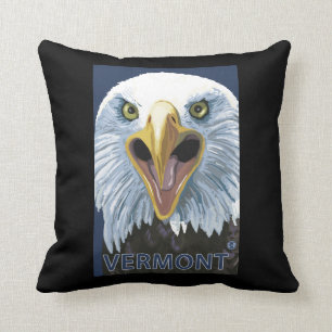 VermontEagle Up Close Throw Pillow