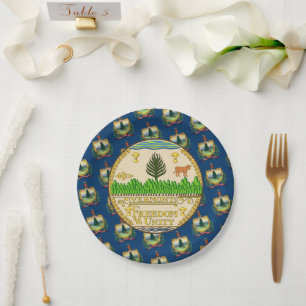 Vermonter Flag & Seal, Vermont Paper Plate