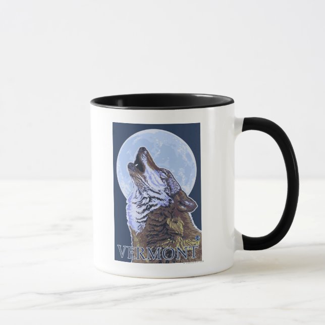 VermontHowling Wolf Mug (Right)
