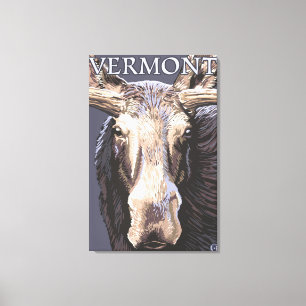 VermontMoose Up Close Canvas Print