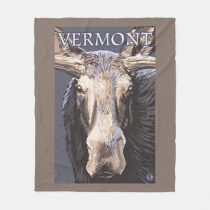 VermontMoose Up Close Fleece Blanket