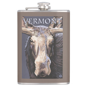 VermontMoose Up Close Hip Flask