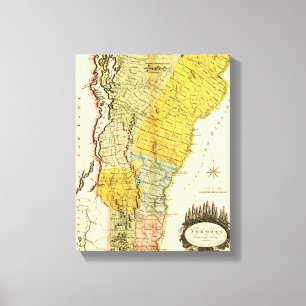 VermontPanoramic MapVermont Canvas Print