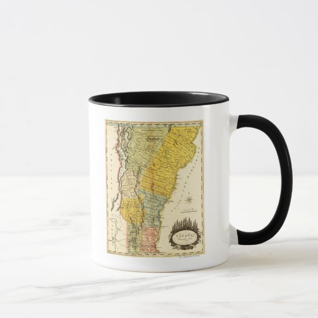VermontPanoramic MapVermont Mug (Right)