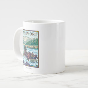 VermontRiver Rafting Scene Large Coffee Mug