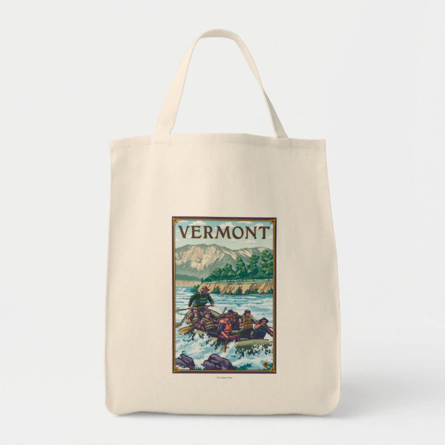 VermontRiver Rafting Scene Tote Bag (Front)