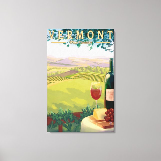VermontWine Country Scene Canvas Print (Front)