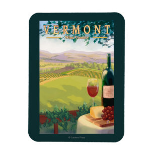 VermontWine Country Scene Magnet