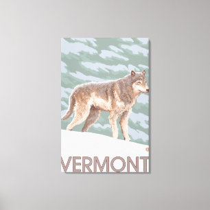VermontWolf Scene Canvas Print
