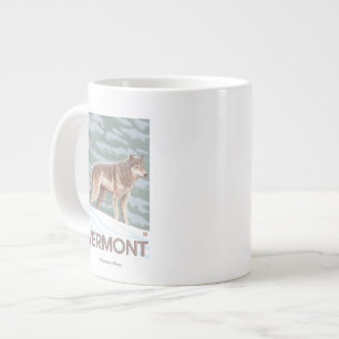 VermontWolf Scene Large Coffee Mug