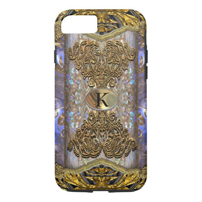 Vermothe Elegant Victorian Monogram 7 Case-Mate iPhone Case (Back)