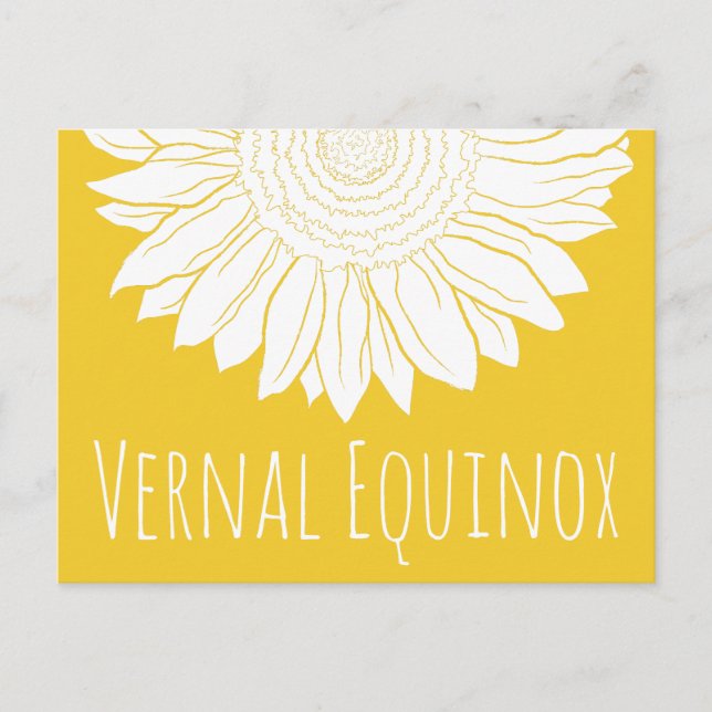 vernal equinox sunflower postcard (Front)