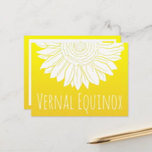 vernal equinox sunflower postcard
