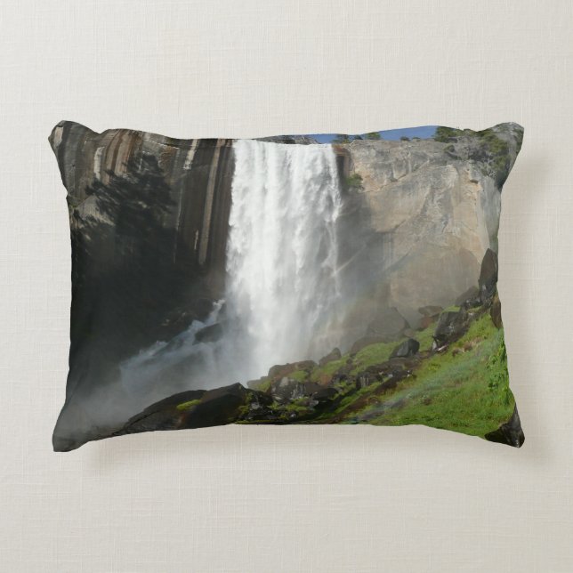 Vernal Falls I in Yosemite National Park Decorative Pillow (Front)
