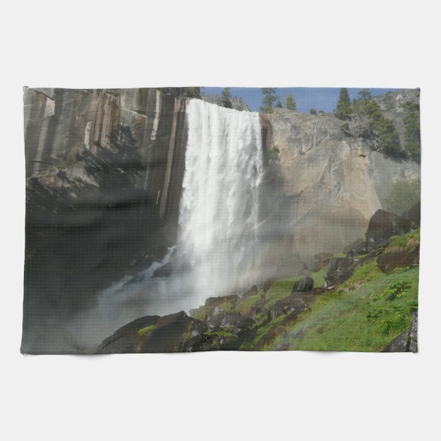 Vernal Falls I in Yosemite National Park Kitchen Towel (Horizontal)