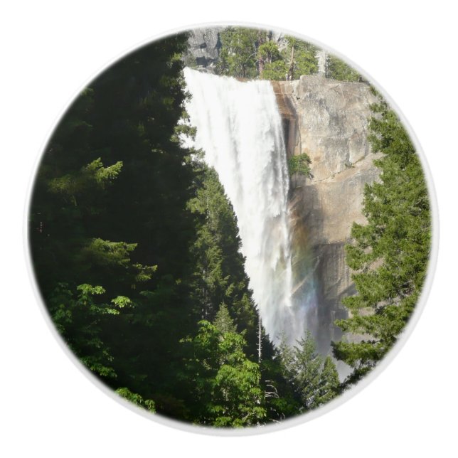 Vernal Falls II in Yosemite National Park Ceramic Knob (Front)