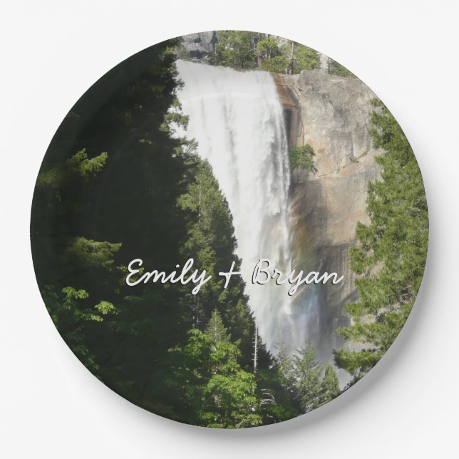 Vernal Falls II in Yosemite National Park Paper Plate (Front)