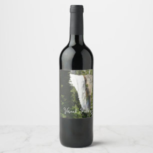 Vernal Falls II in Yosemite National Park Wine Label