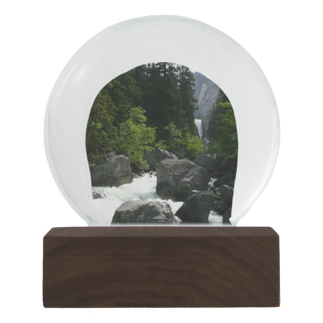 Vernal Falls in the Distance at Yosemite Snow Globe (Front)
