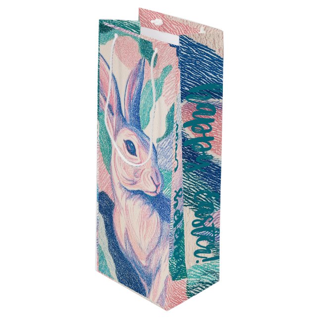 VERNAL Illustrated Easter Treat Gift Bag (Front Angled)