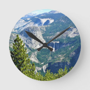 Vernal & Nevada Falls from Glacier Point, CA Round Clock