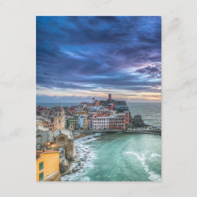 Vernazza at sunset, Italy Postcard (Front)