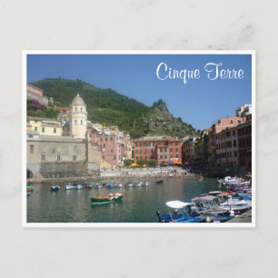 vernazza cinque harbour postcard