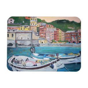 Vernazza Harbour, Italy Magnets