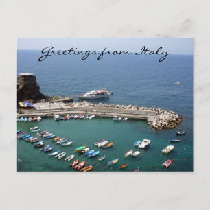 vernazza italy greetings postcard