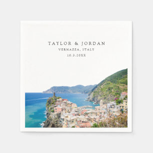 Vernazza Italy Wedding Cinque Terre Napkin