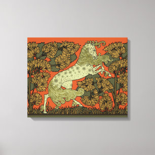 Verneuil Art Nouveau Horse: Vintage Equestrian Canvas Print