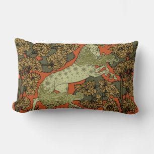 Verneuil Art Nouveau Horse: Vintage Equestrian Lumbar Pillow
