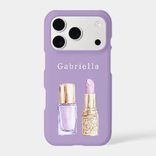 Vernis à ongles violet Rouge à lèvres rose