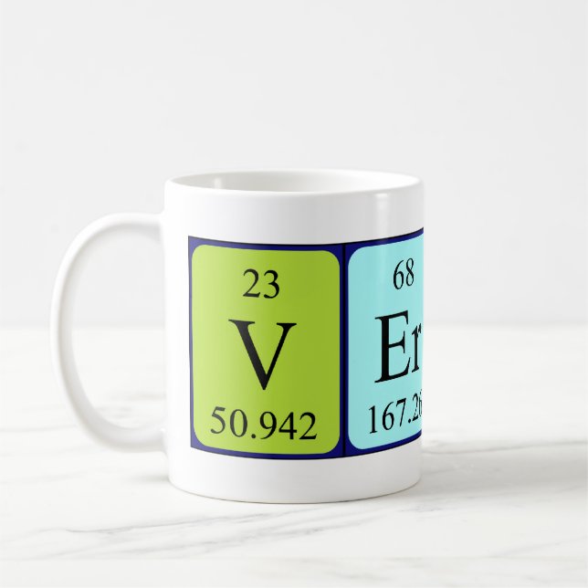 Vernon periodic table name mug (Left)