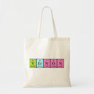 Vernon periodic table name tote bag