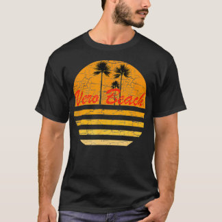 Vero Beach FL Vintage Retro  70s Throwback Surf  T-Shirt