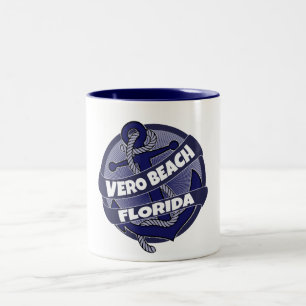 Vero Beach Florida anchor swirl coffee mug