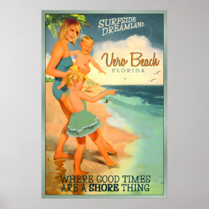 VERO BEACH Florida Indian River County Travel Poster