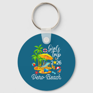 Vero Beach Florida Summer Tropical Summer Vibes Keychain