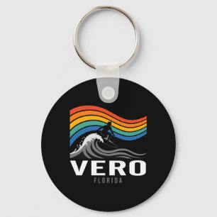 Vero Beach Florida Surfboarder Surfing Men Women Keychain