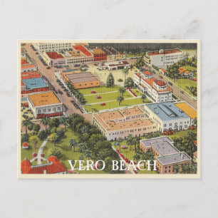 Vero Beach, Florida vintage downtown scene Postcard