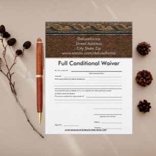 Veron Browns Full Conditional Waiver Letterhead