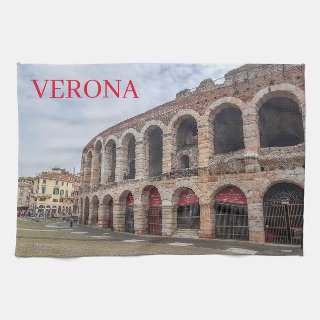 Verona Arena partial view tea towel (Horizontal)