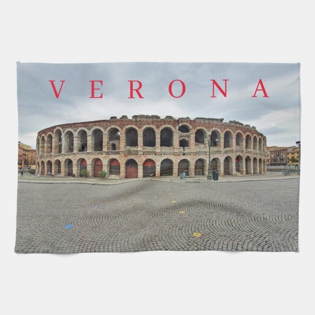 Verona Arena view tea towel (Horizontal)
